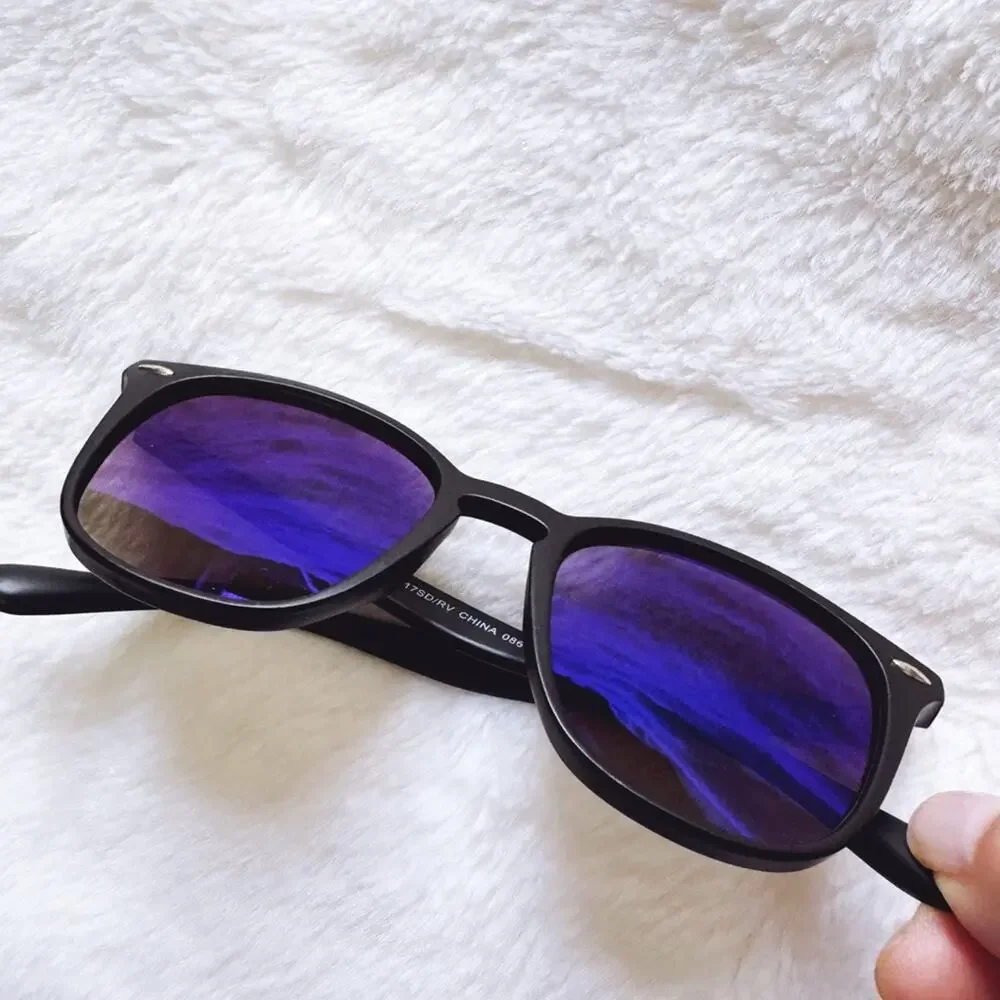 Milo Blue Oversized Oval Horn Rims Sunglasses